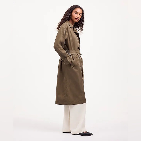 NWT Madewell Belted Trench Coat - Picture 3 of 6